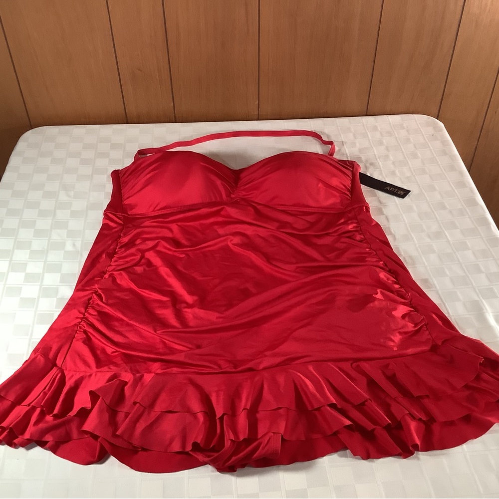 New red women’s swimsuit by Apt 9